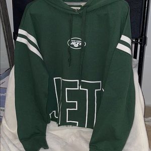 American Eagle Cropped Jets Hoodie Tailgate